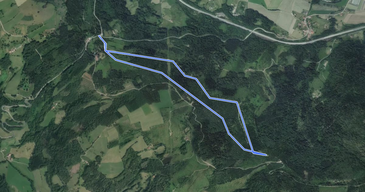 Маршрут Mont de Fourche на спутниковом снимке