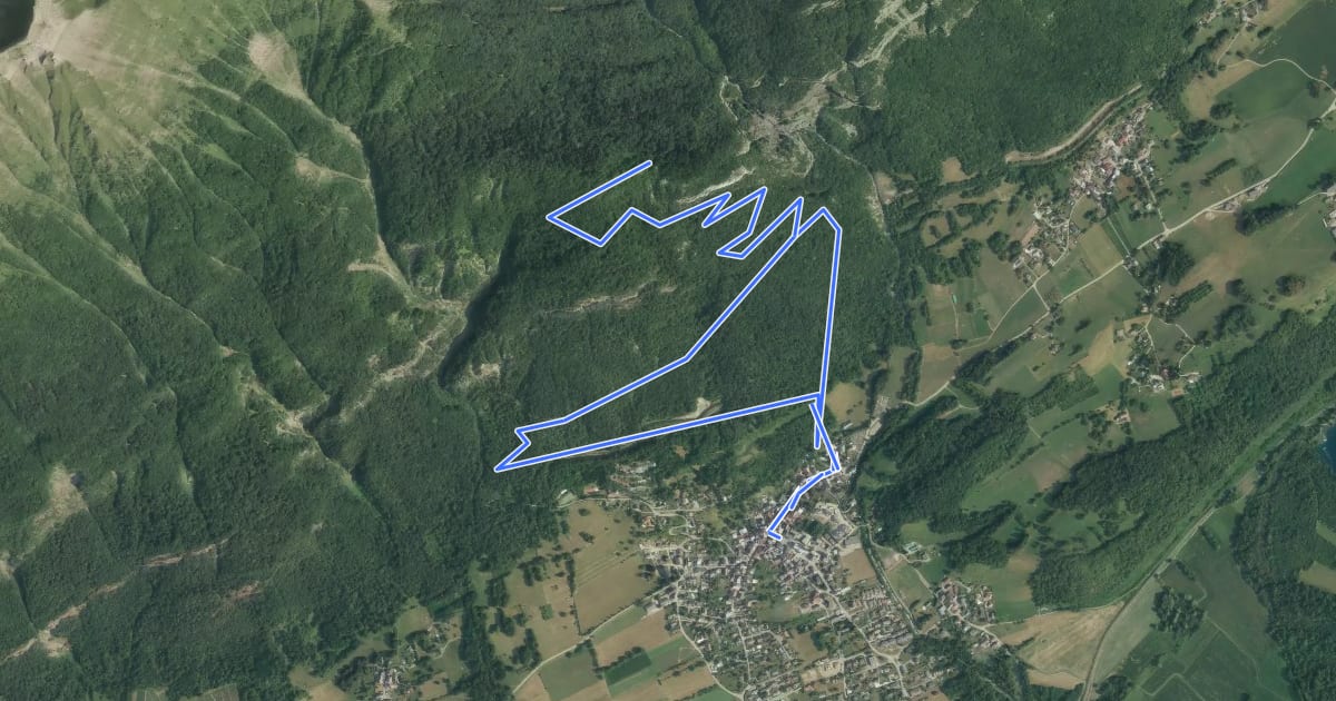 Маршрут Mont de Grésy на спутниковом снимке