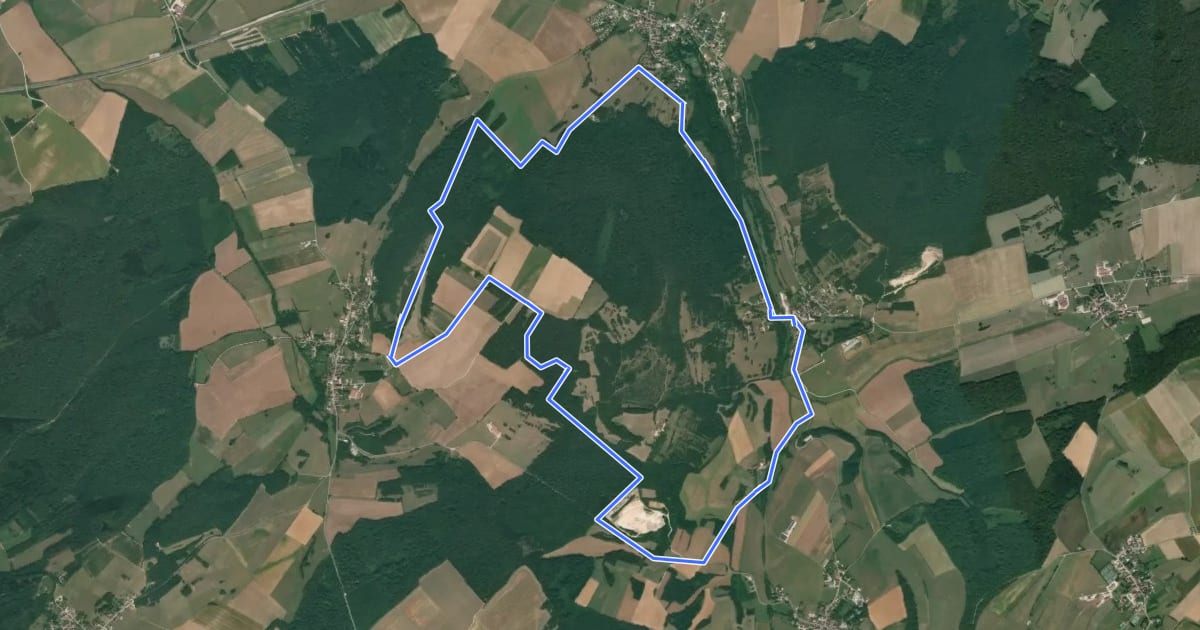 Маршрут Mont de Vassange на спутниковом снимке