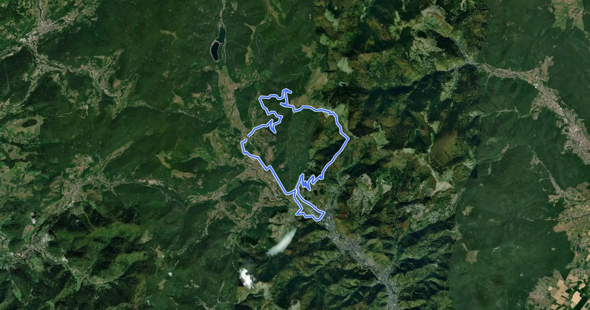 Маршрут Montée au Markstein на спутниковом снимке