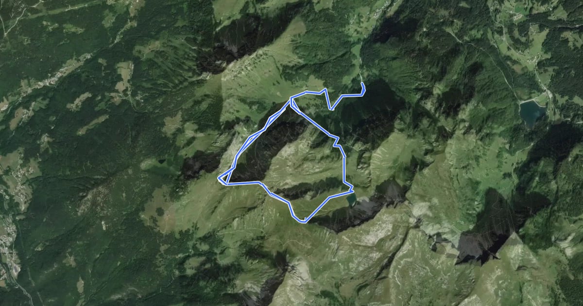 Маршрут Montée au Roc de Tavaneuse на спутниковом снимке