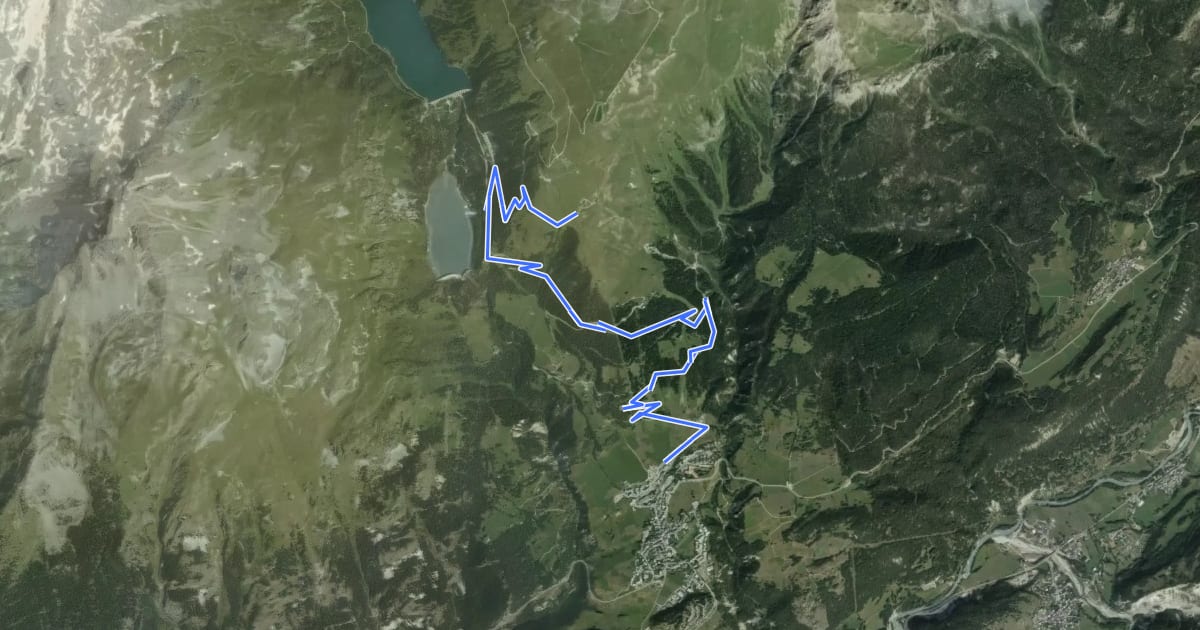 Маршрут Montée enduro d'Aussois на спутниковом снимке