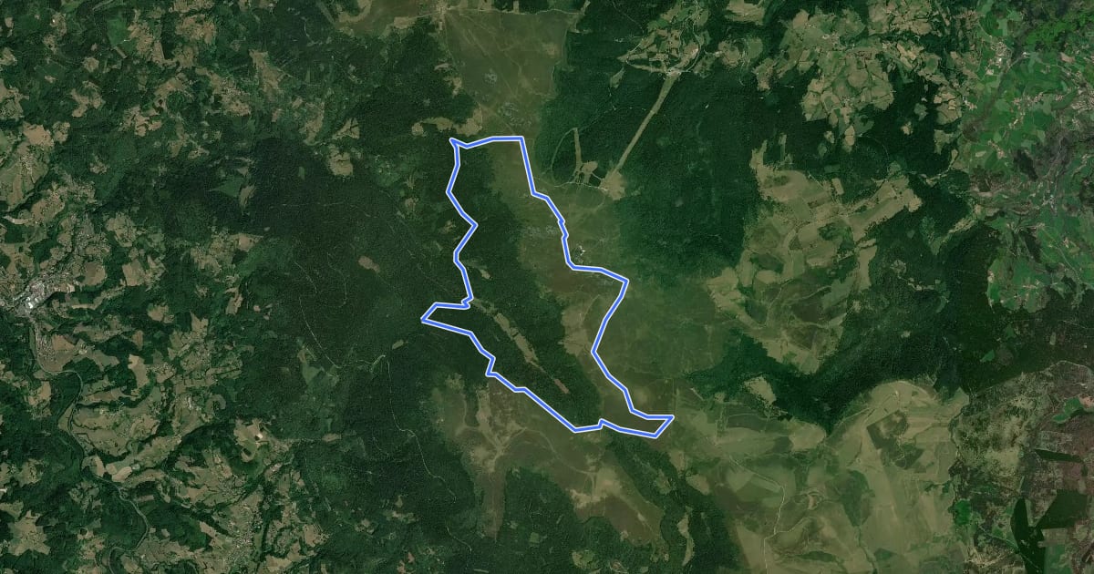 Маршрут Montée à Pierre-sur-Haute на спутниковом снимке