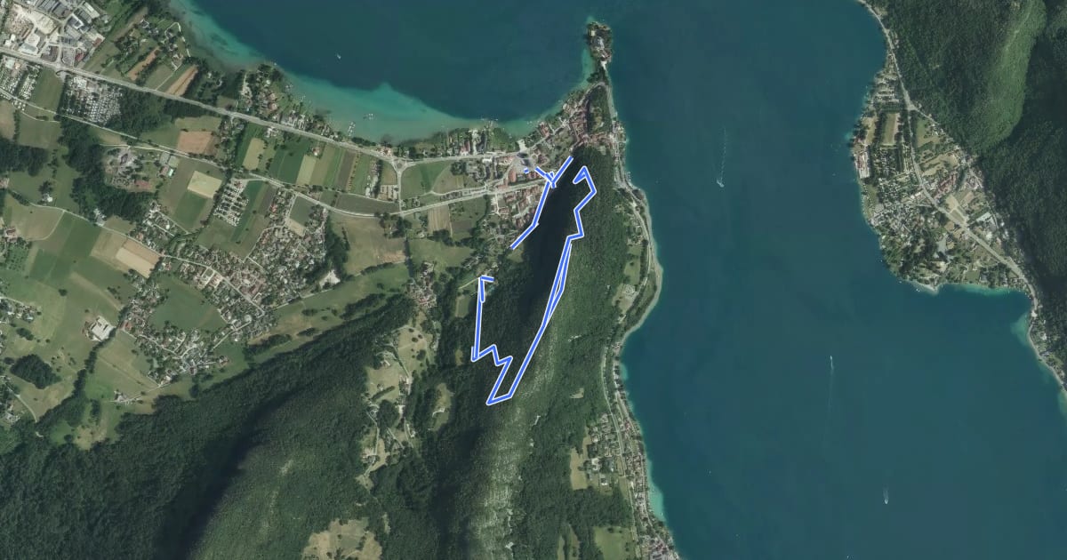Маршрут Mont Gerbet на спутниковом снимке