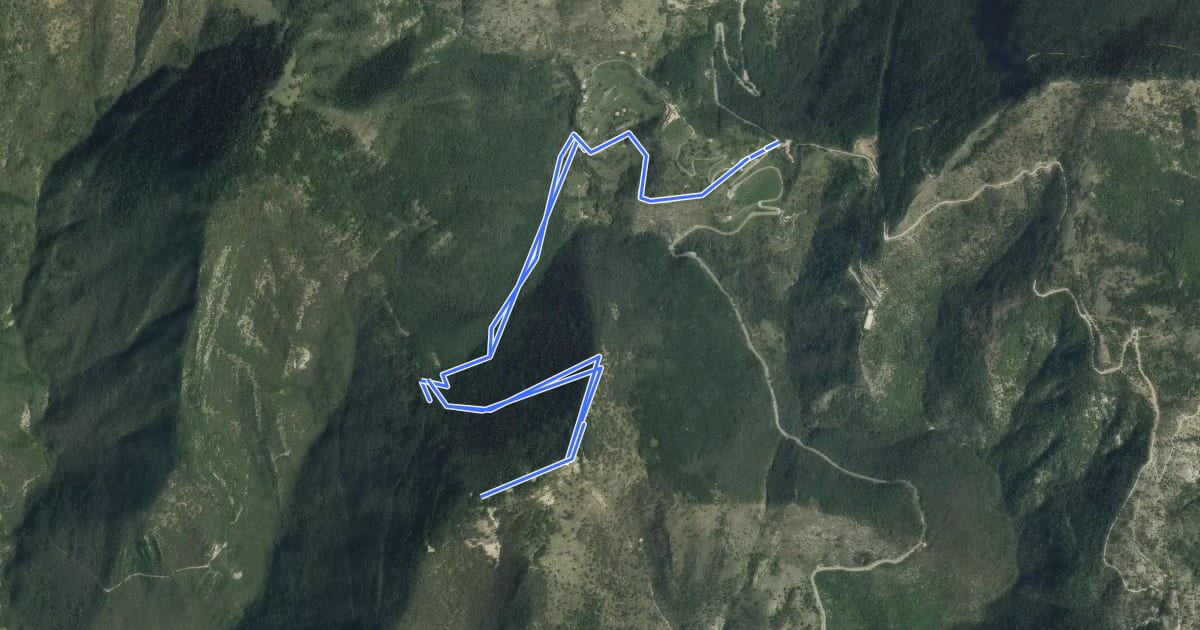 Маршрут Mont Gros на спутниковом снимке