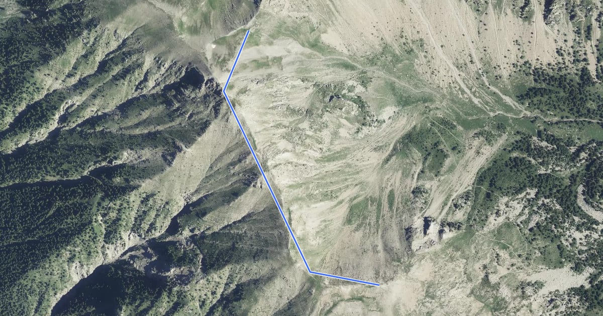 Маршрут Mont Guillaume - Col de Trempa-Latz на спутниковом снимке