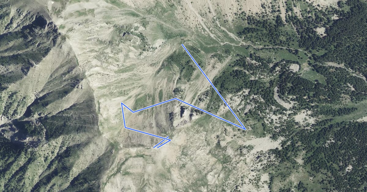 Маршрут Mont Guillaume - Vallon des Séyères на спутниковом снимке