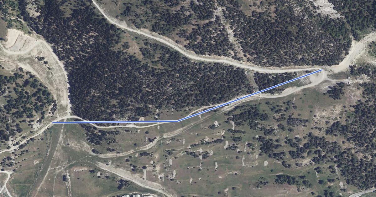 Маршрут Mont Quitaine - ? на спутниковом снимке