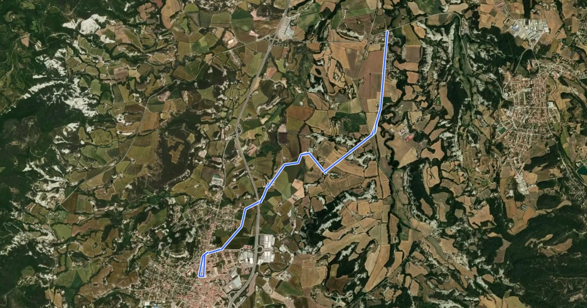 Маршрут Mont-rodon - Tona на спутниковом снимке