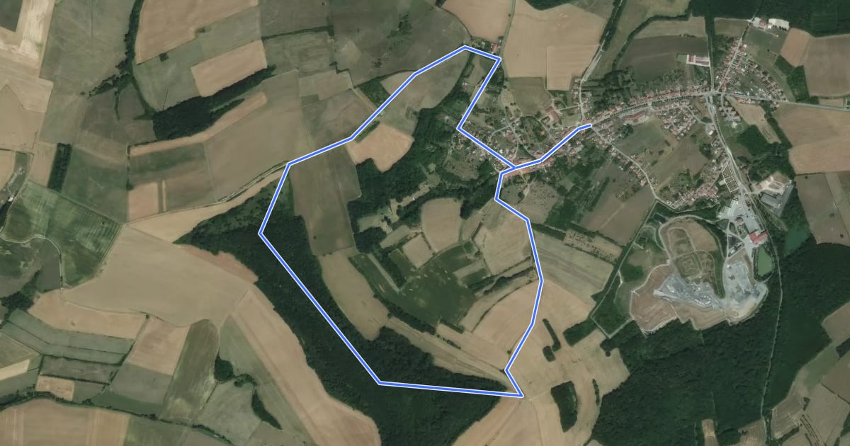 Маршрут Mont-Saint-Jean на спутниковом снимке