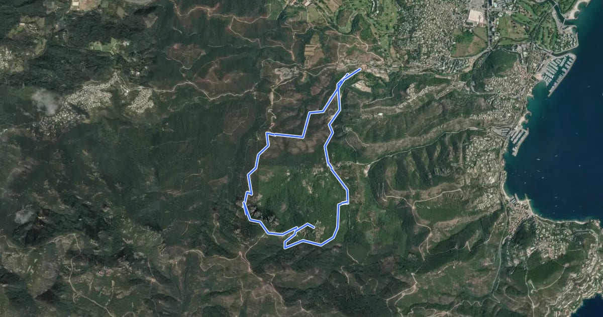 Маршрут Mont Saint-Martin на спутниковом снимке