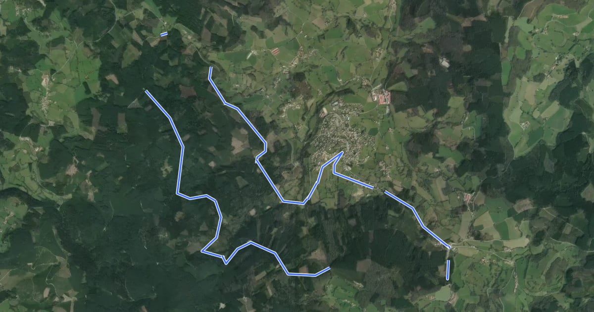 Маршрут Mont Saint-Rigaud на спутниковом снимке