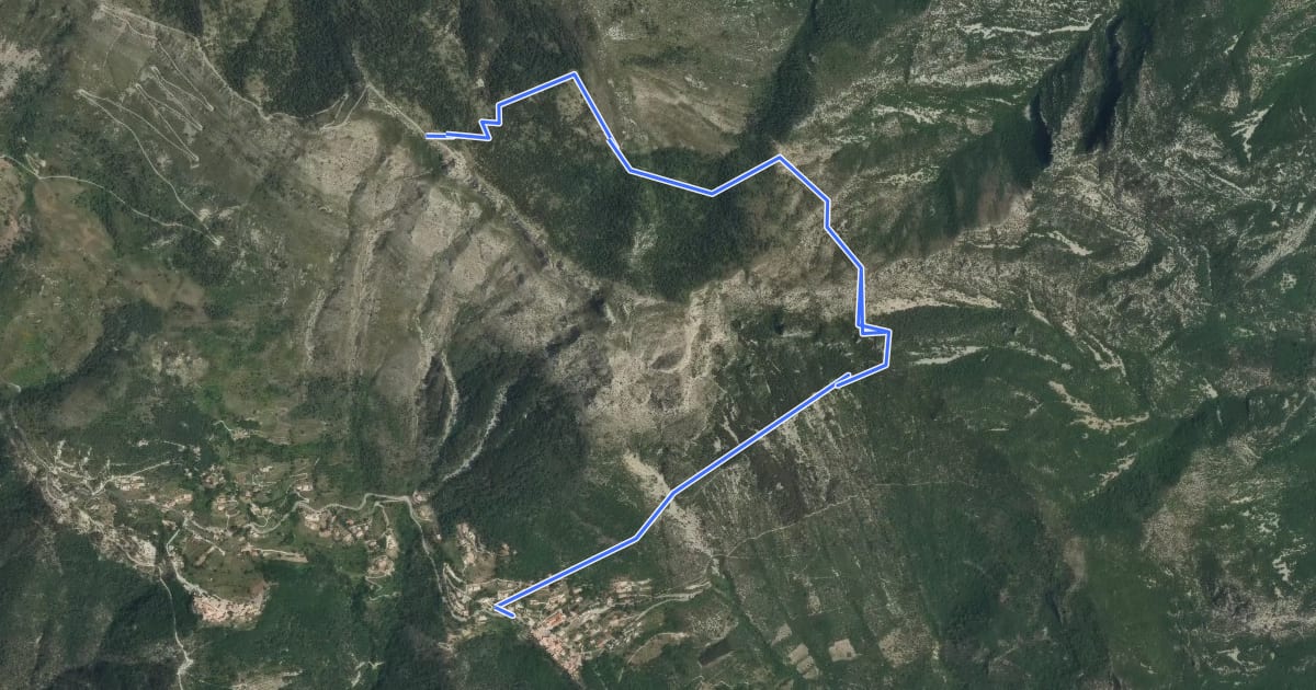 Маршрут Mont Vial на спутниковом снимке