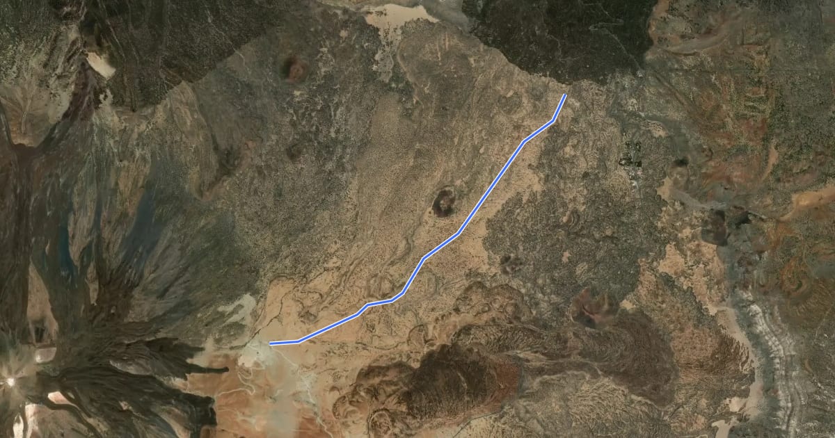 Маршрут Montaña de Los Tomillos на спутниковом снимке