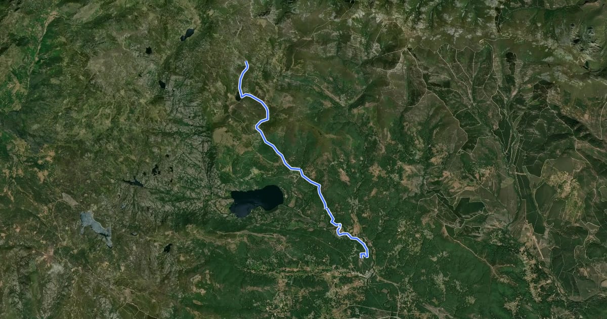 Маршрут Montaña de Sanabria - Etapa 1 на спутниковом снимке