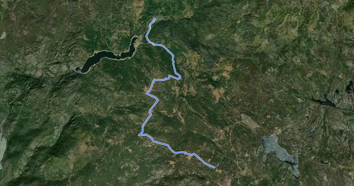 Маршрут Montaña de Sanabria - Etapa 4 на спутниковом снимке