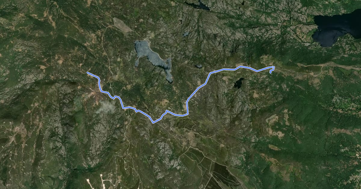 Маршрут Montaña de Sanabria - Etapa 5 на спутниковом снимке