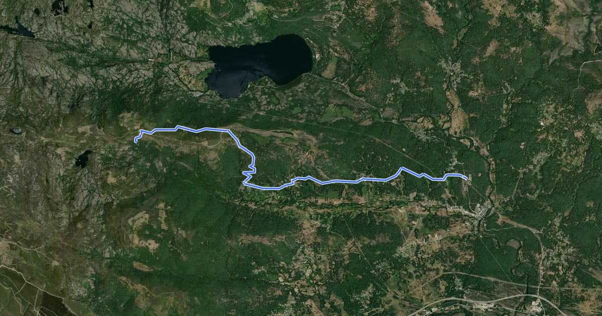 Маршрут Montaña de Sanabria - Etapa 6 на спутниковом снимке