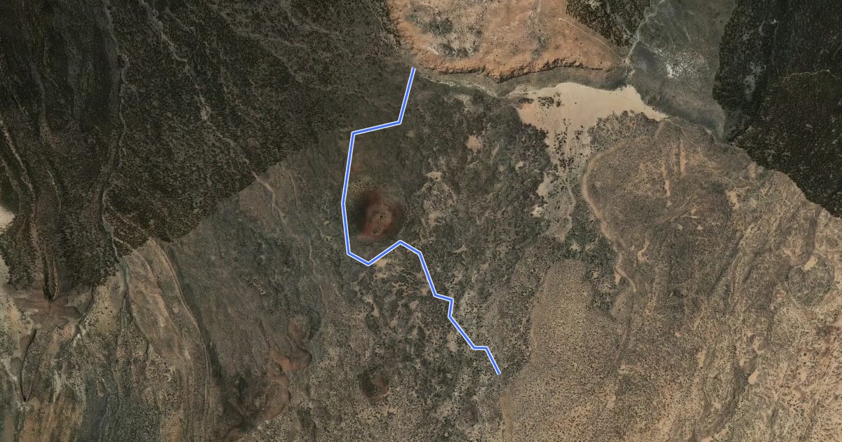 Маршрут Montaña Negra на спутниковом снимке