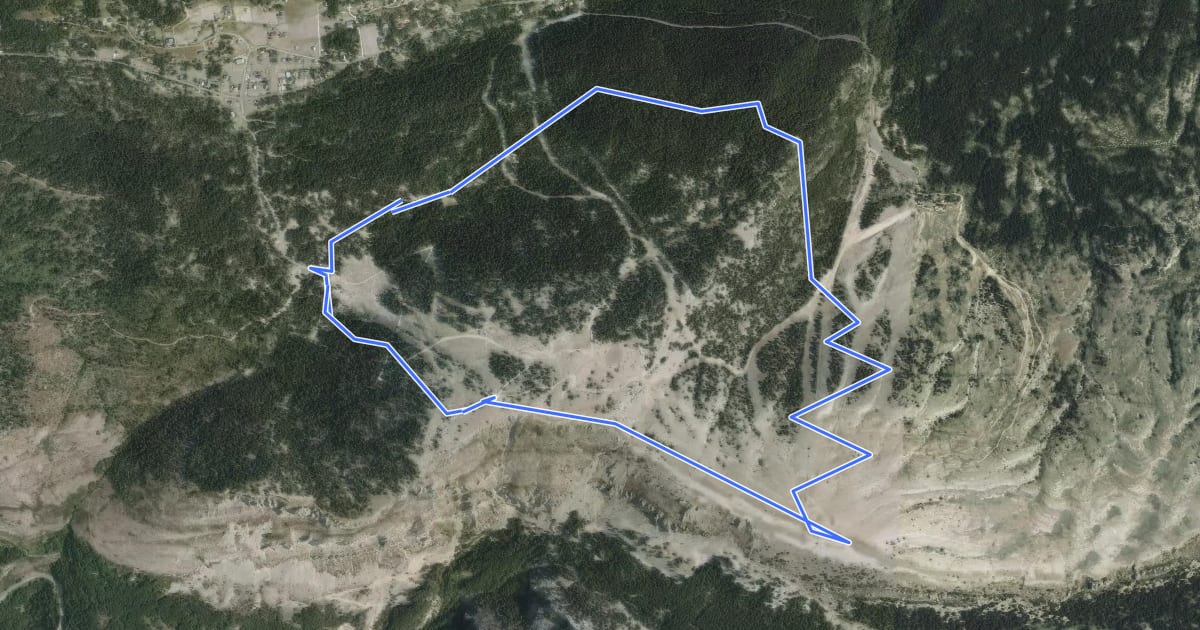 Маршрут Montagne de l'Audibergue на спутниковом снимке