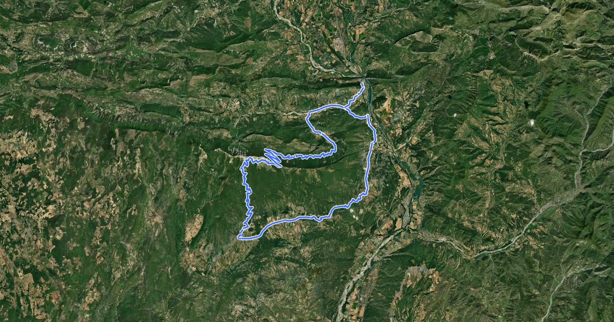 Маршрут Montagne de Lure на спутниковом снимке