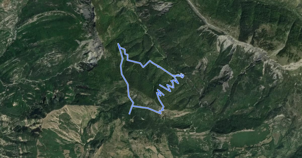 Маршрут Montagne de Mélan (1 728 m) на спутниковом снимке