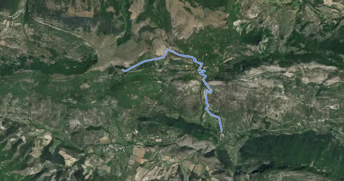 Маршрут Montagne de Palle (1 484 m) на спутниковом снимке