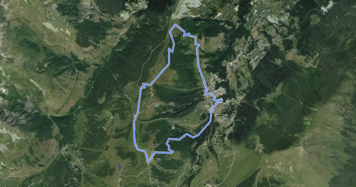Маршрут Montagne de Tête на спутниковом снимке
