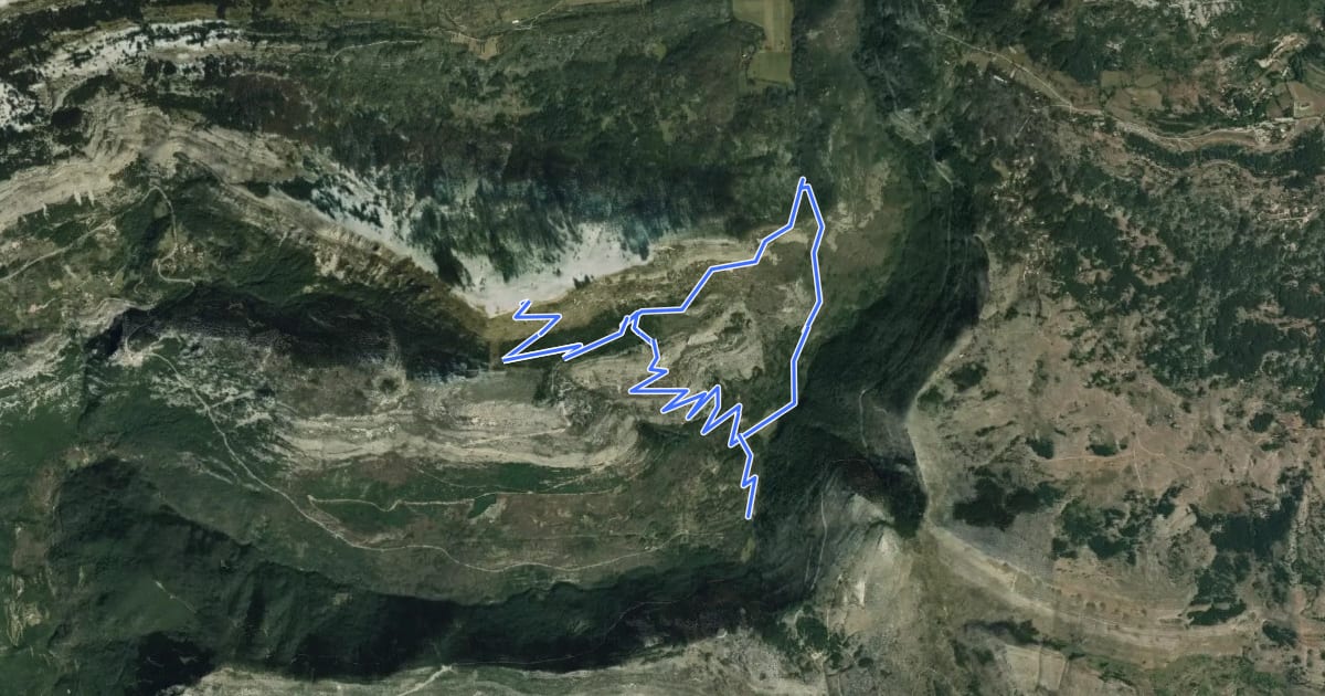 Маршрут Montagne de Thiey на спутниковом снимке