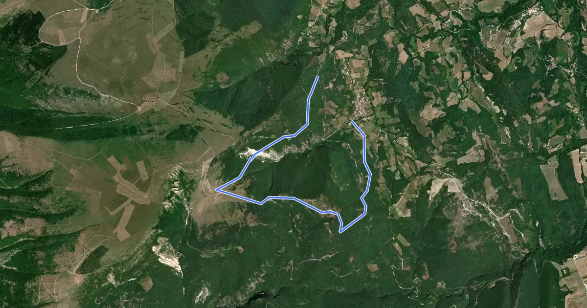 Маршрут Montalto di Cessapalombo/La Villa на спутниковом снимке