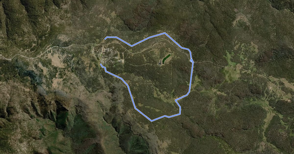 Маршрут Montane Walking Track на спутниковом снимке