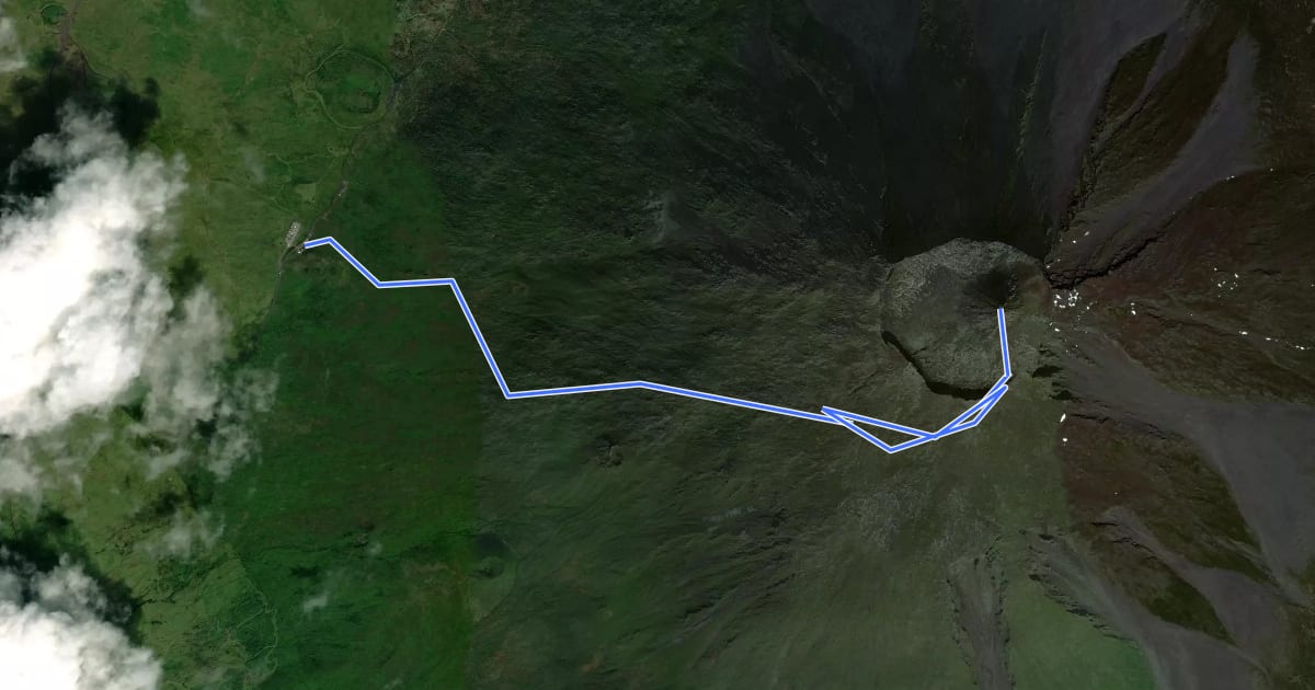 Маршрут Montanha do Pico на спутниковом снимке