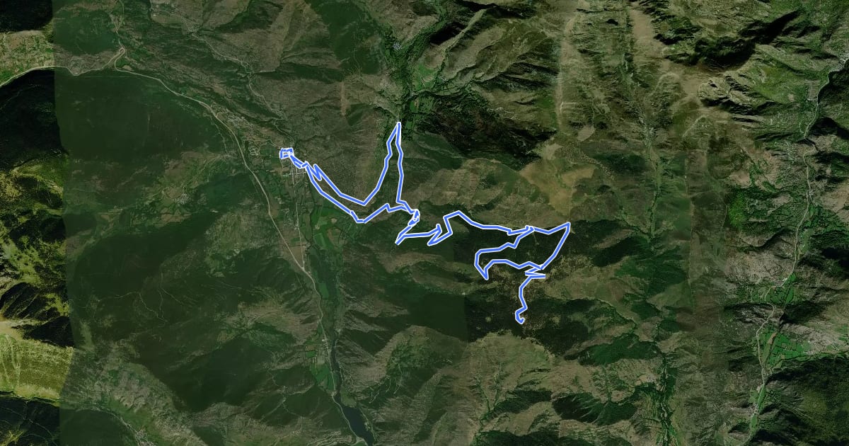 Маршрут Montcaubo на спутниковом снимке