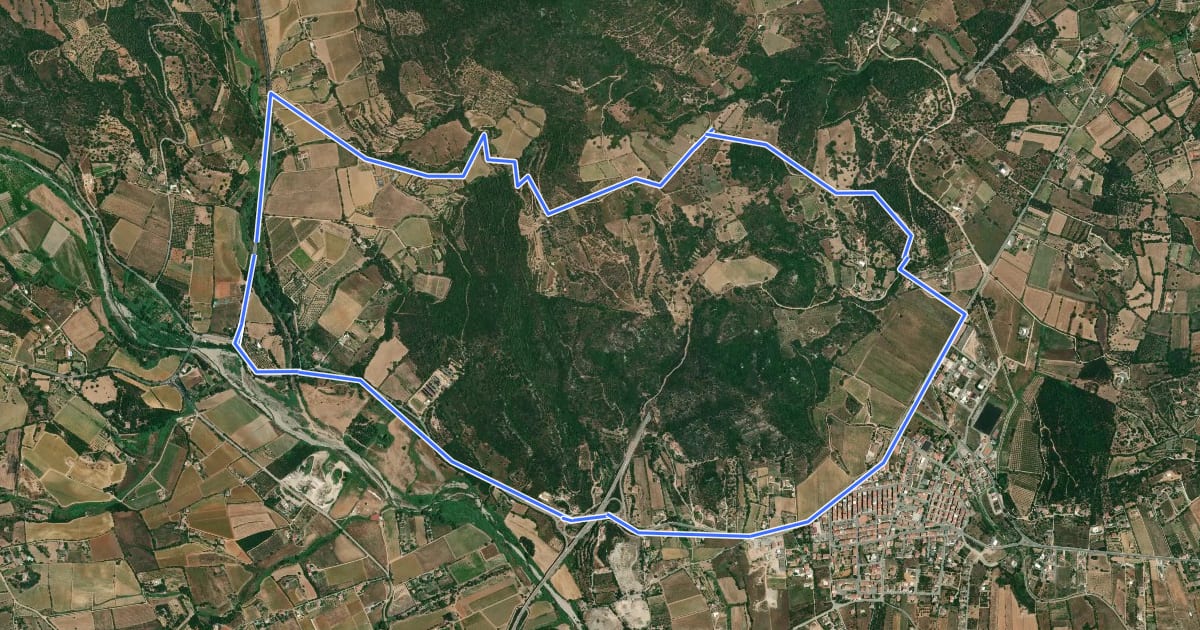 Маршрут Monte Astili 1 на спутниковом снимке