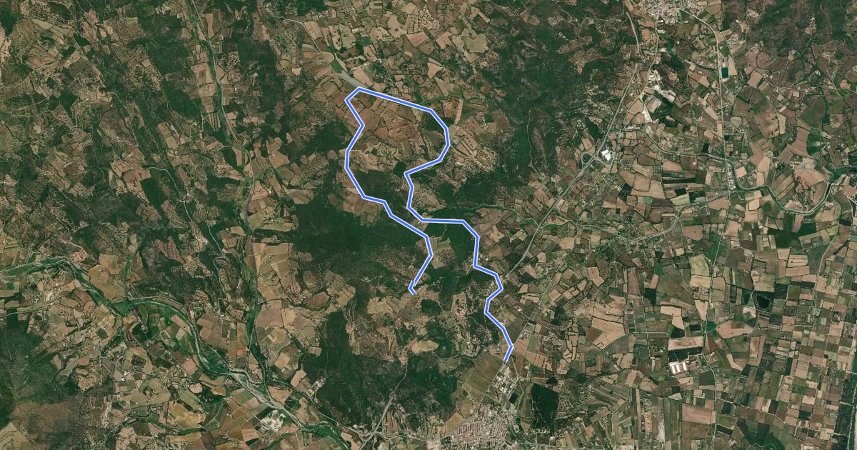 Маршрут Monte Astili 2 на спутниковом снимке