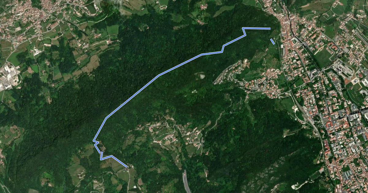 Маршрут Monte Baldo на спутниковом снимке