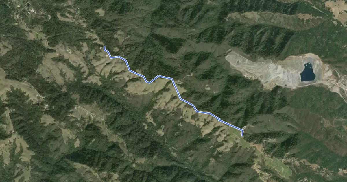 Маршрут Monte Bello Road на спутниковом снимке