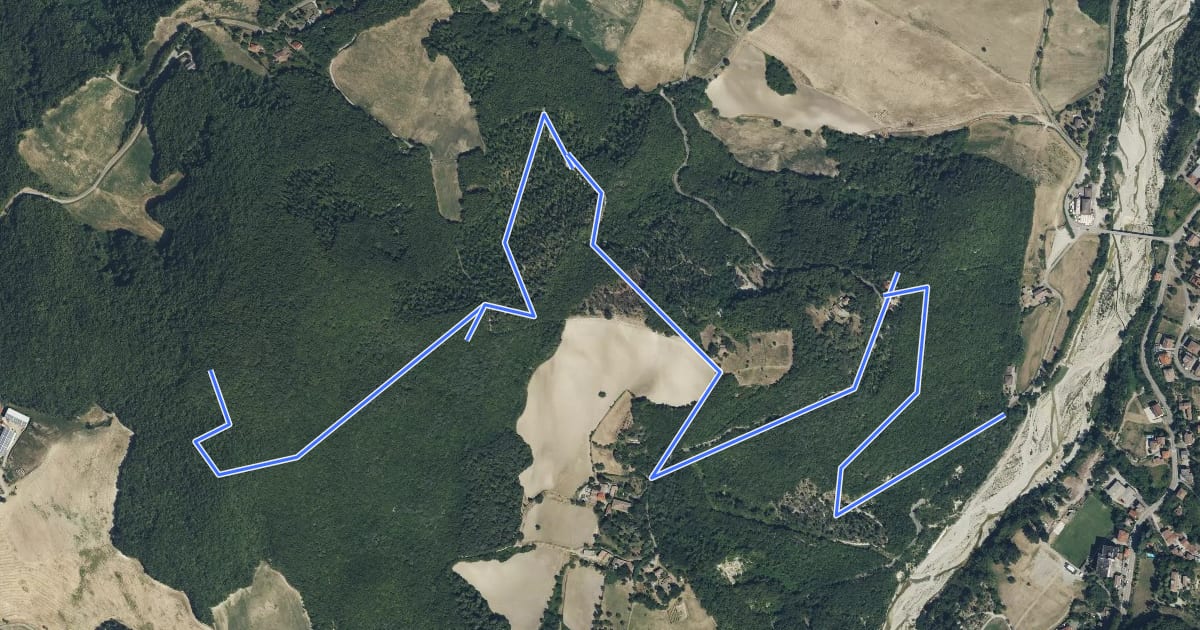 Маршрут Monte Bosso на спутниковом снимке