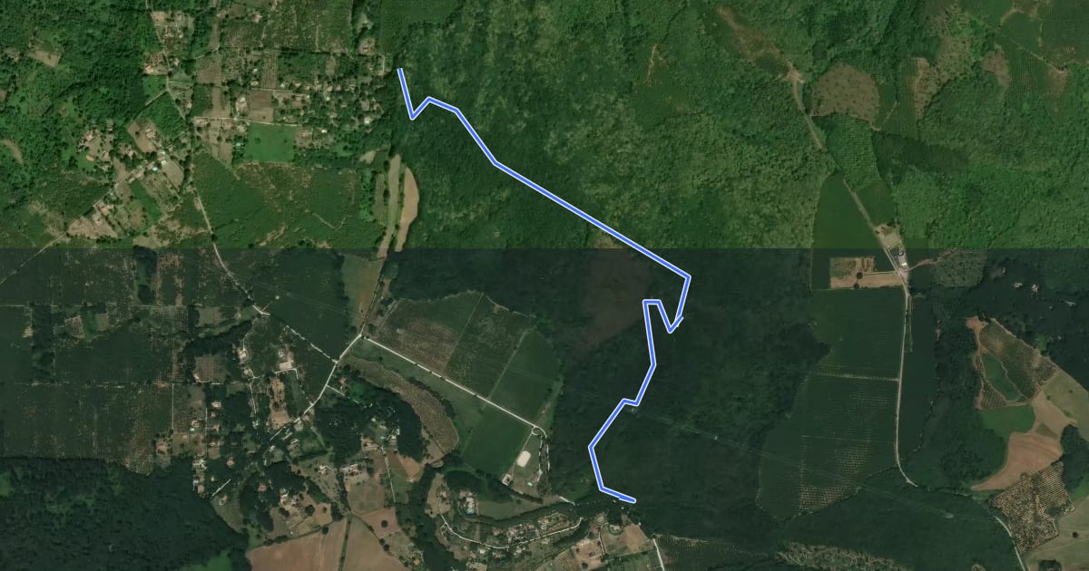 Маршрут Monte Calvi на спутниковом снимке