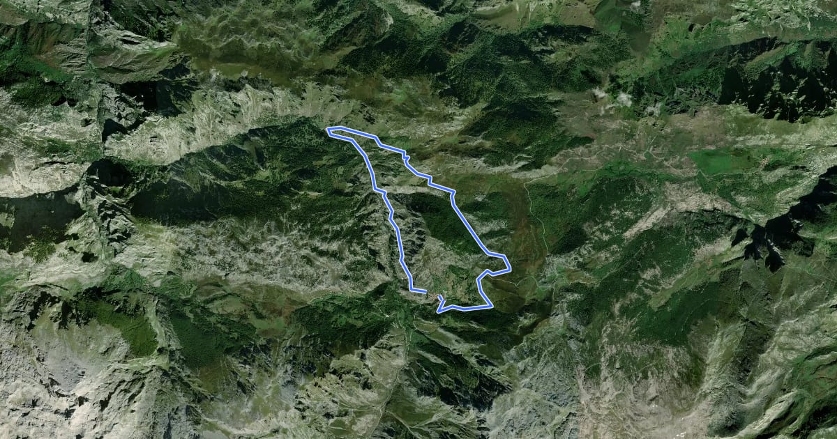 Маршрут Monte Camba на спутниковом снимке