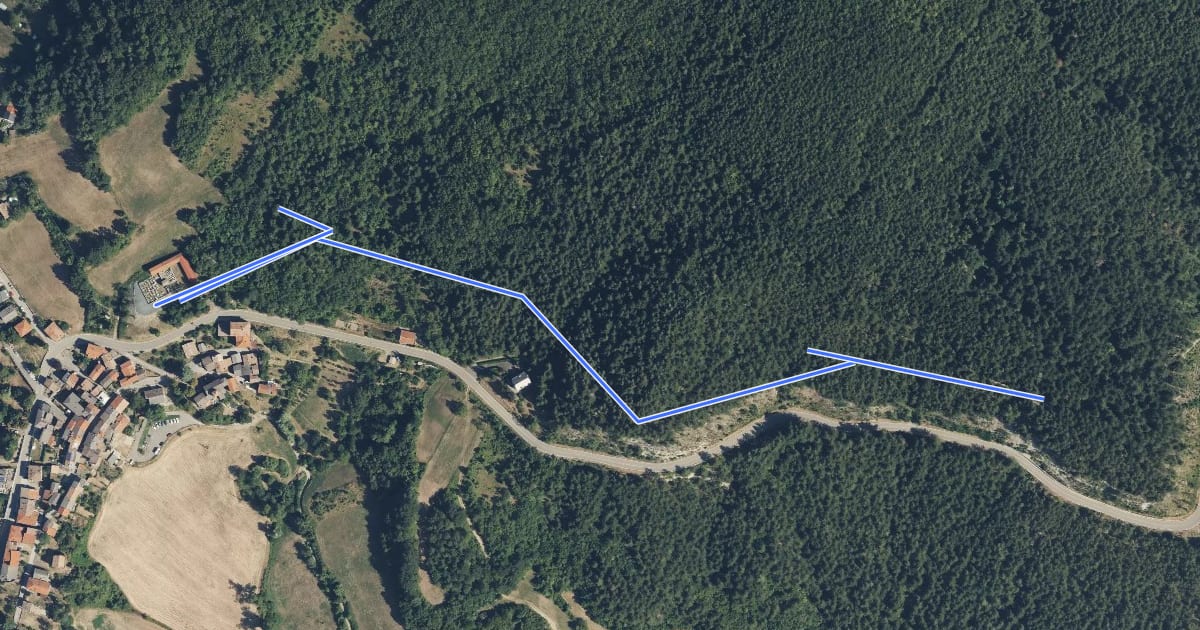 Маршрут Monte Cassio e la Val Vizzana - variante на спутниковом снимке