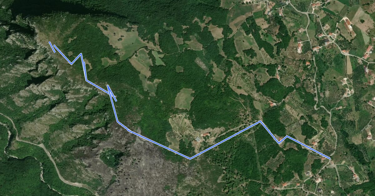 Маршрут Monte Cigno на спутниковом снимке
