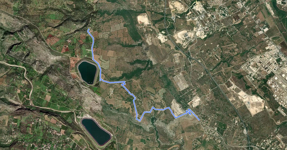 Маршрут Monte Climiti на спутниковом снимке