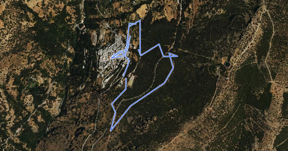 Маршрут Monte de Pampaneira на спутниковом снимке