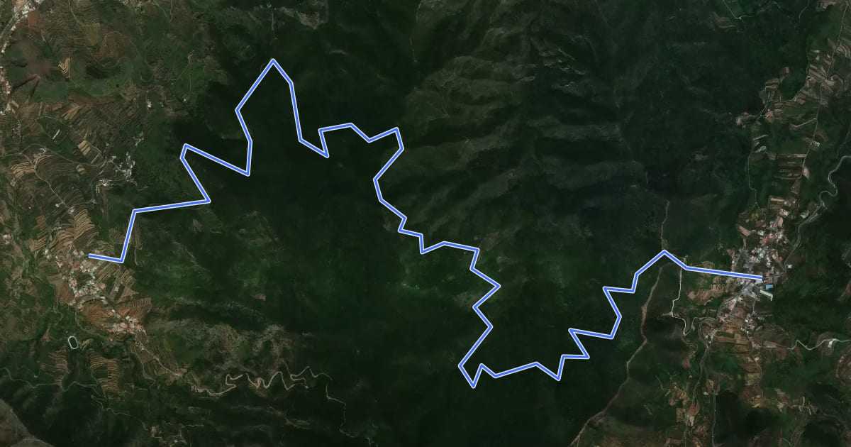 Маршрут Monte del Agua на спутниковом снимке