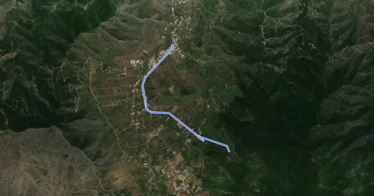 Маршрут Monte del Agua por Las Lagunetas на спутниковом снимке