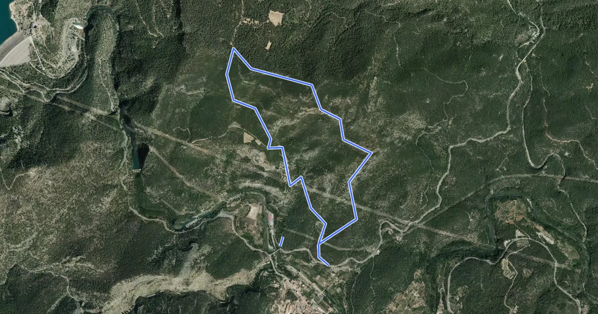 Маршрут Monte del Copa на спутниковом снимке