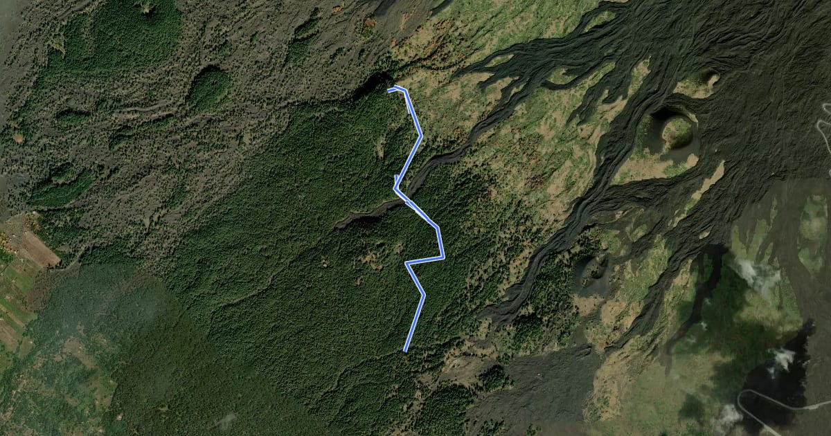 Маршрут Monte Denza - Monte Scavo на спутниковом снимке
