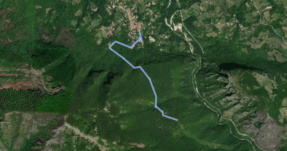 Маршрут Monte Faito на спутниковом снимке