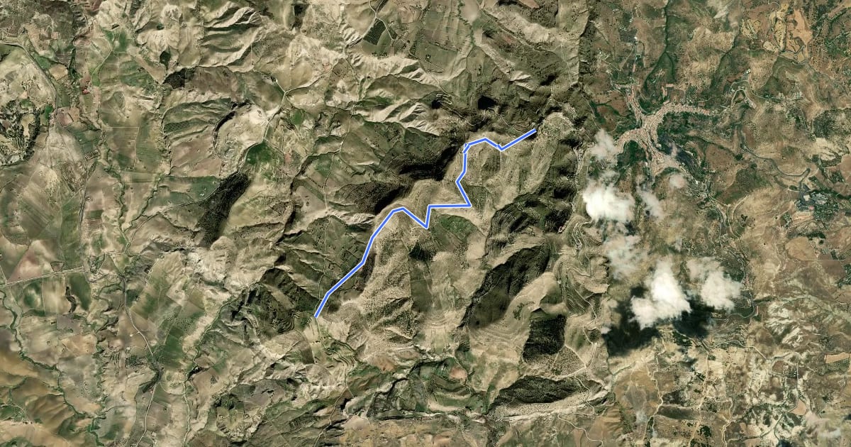 Маршрут Monte Ficarazza на спутниковом снимке